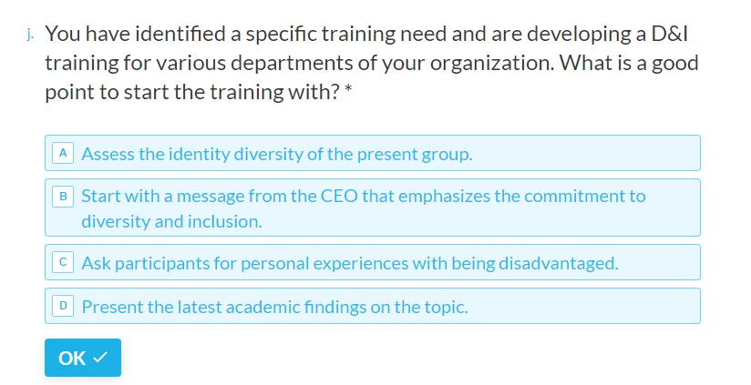 You have identified a specific training need and