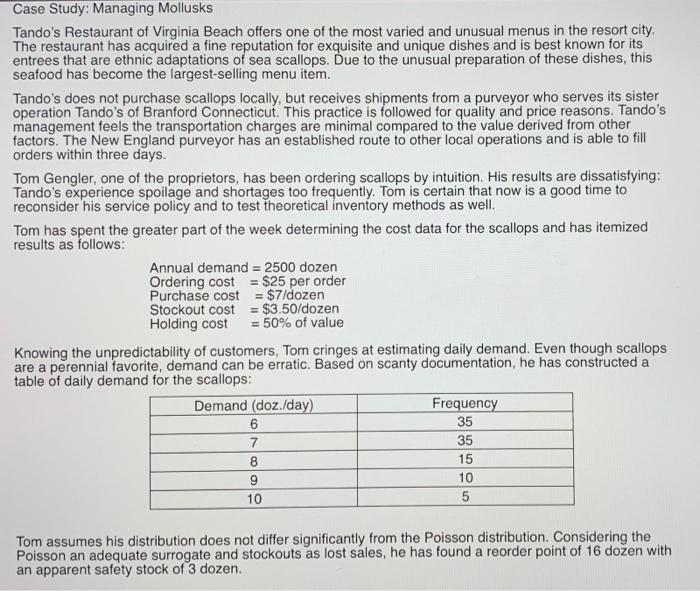 3. Briefly describe the selection and use of