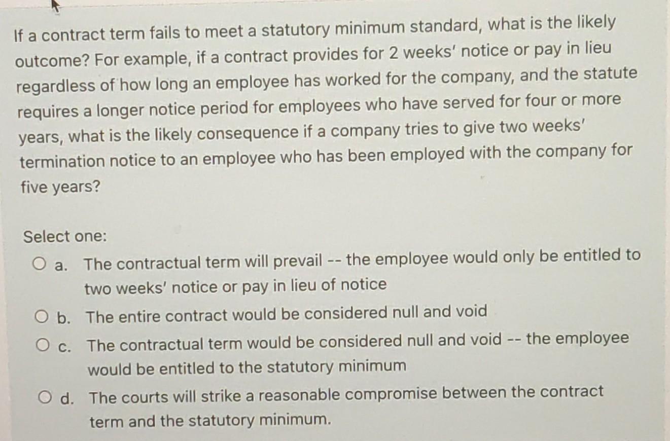 please solve asap If a contract term fails to