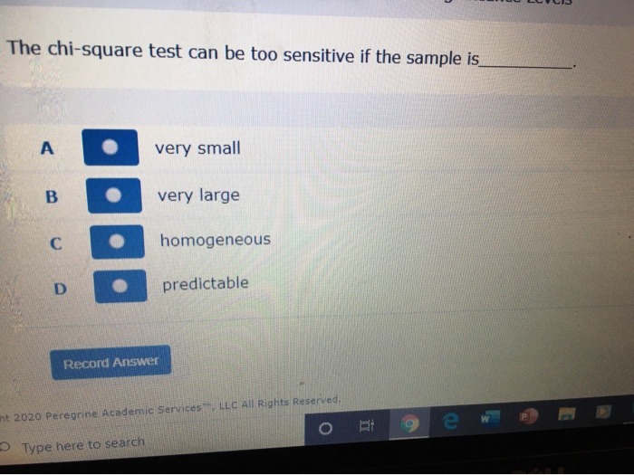 The chi-square test can be too sensitive if the