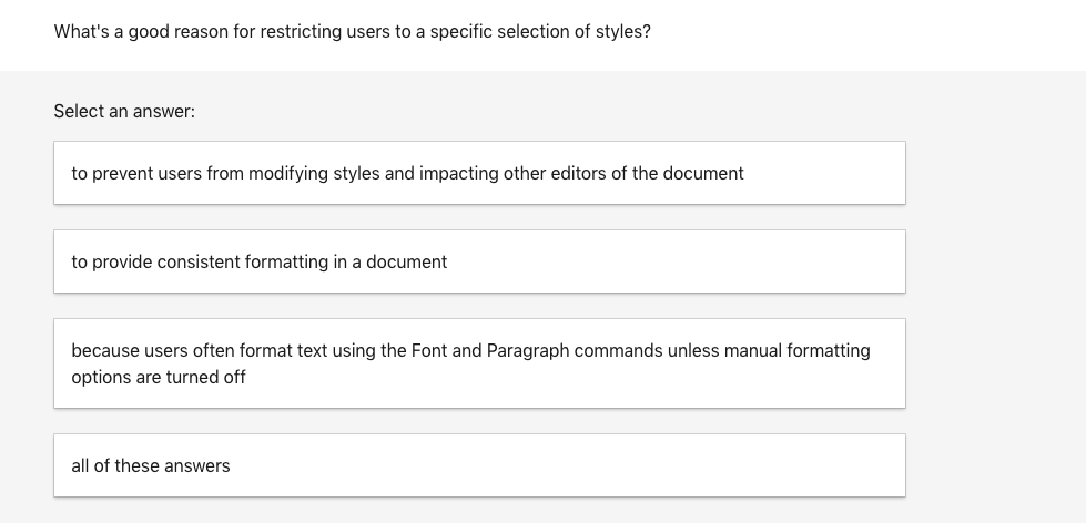 What's a good reason for restricting users to a