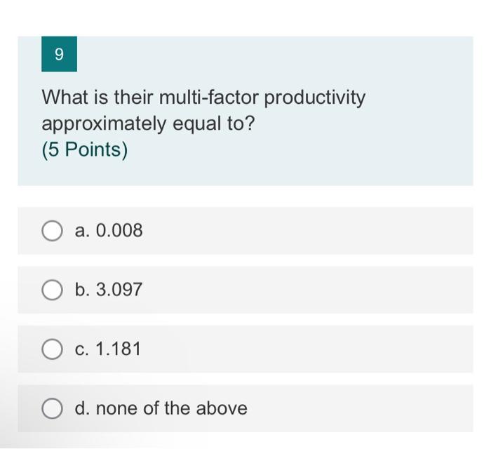i need answer question 9 and 10 Answer question 8