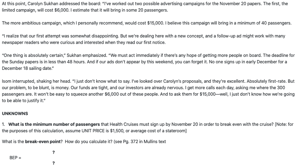 PLEASE READ/DISCUSS THE FOLLOWING CASE STUDY, AND