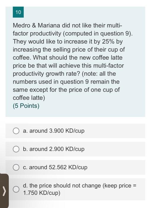 i need answer question 9 and 10 Answer question 8
