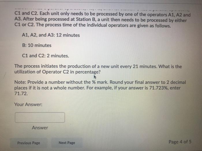 Consider a manufacturing process depicted by the