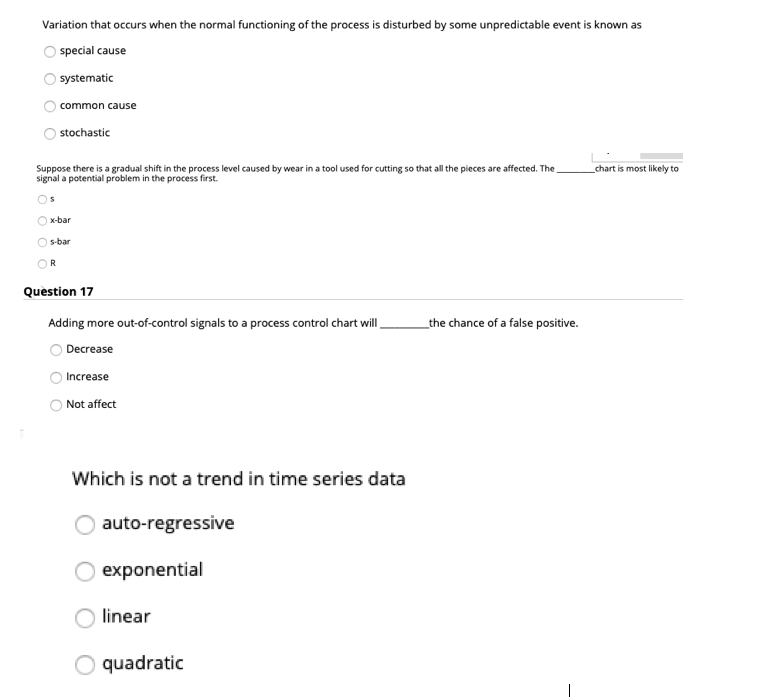 Variation that occurs when the normal functioning