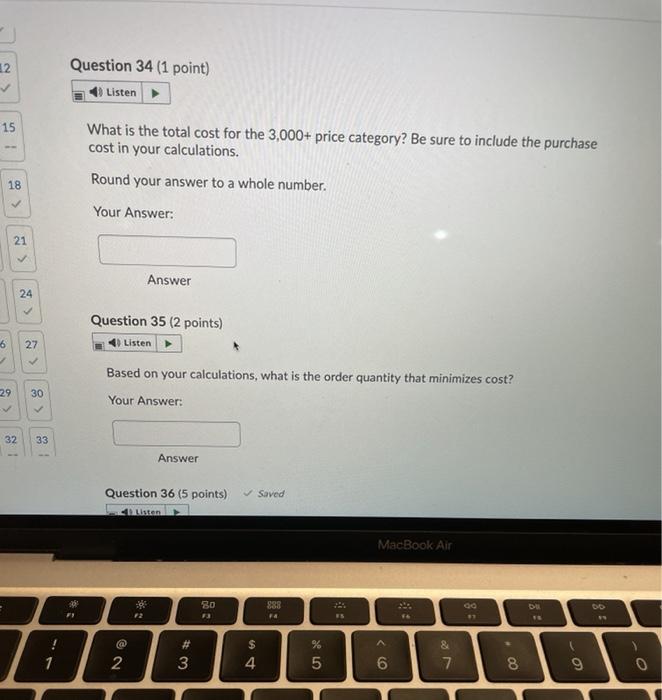 please answer all questions they are one problem!