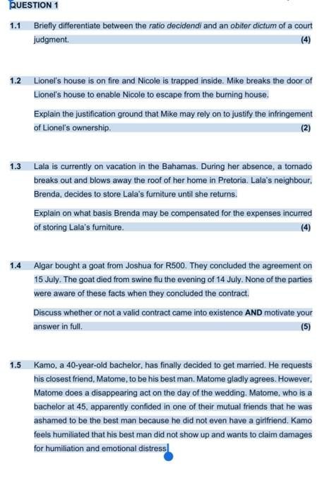 please assist QUESTION 1 1.1 Briefly