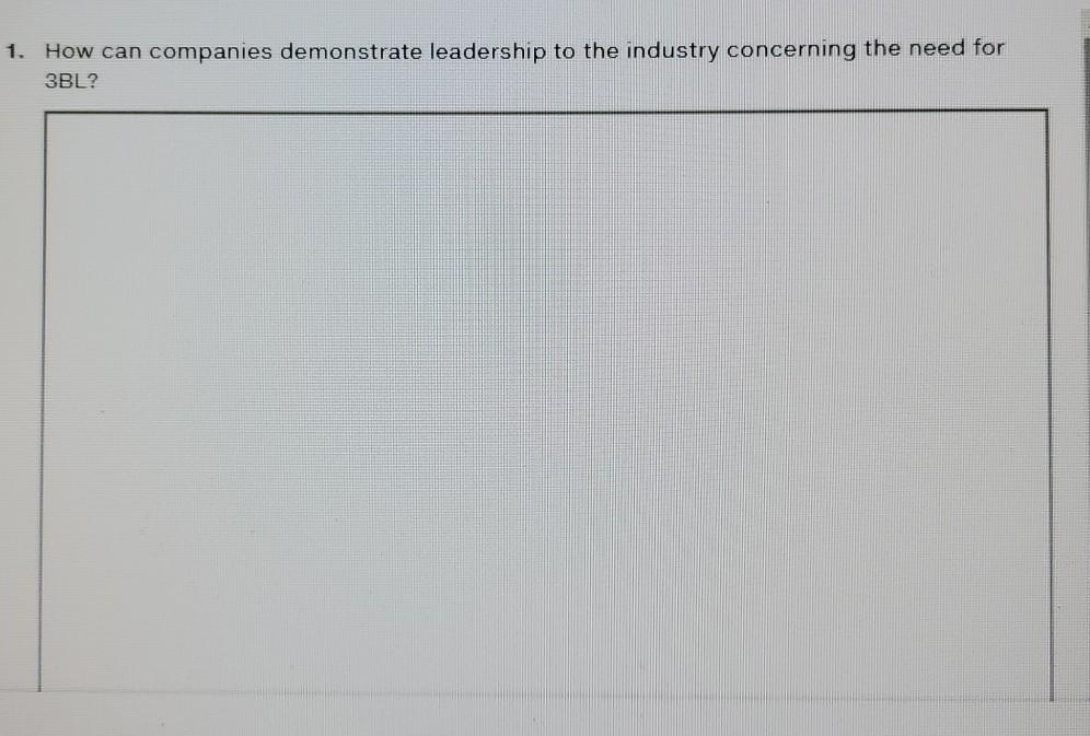 BUSA 2005 SBL: The Triple bott How Can Companies