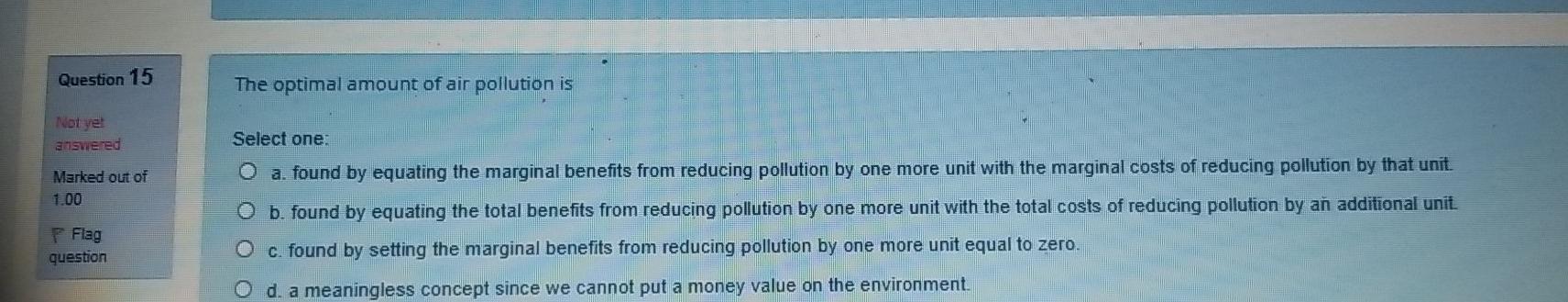 Question 12 Suppose the income tax rate is zero
