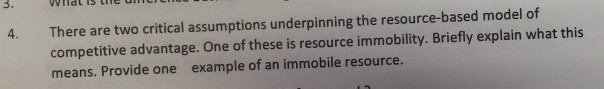 4. There are two critical assumptions