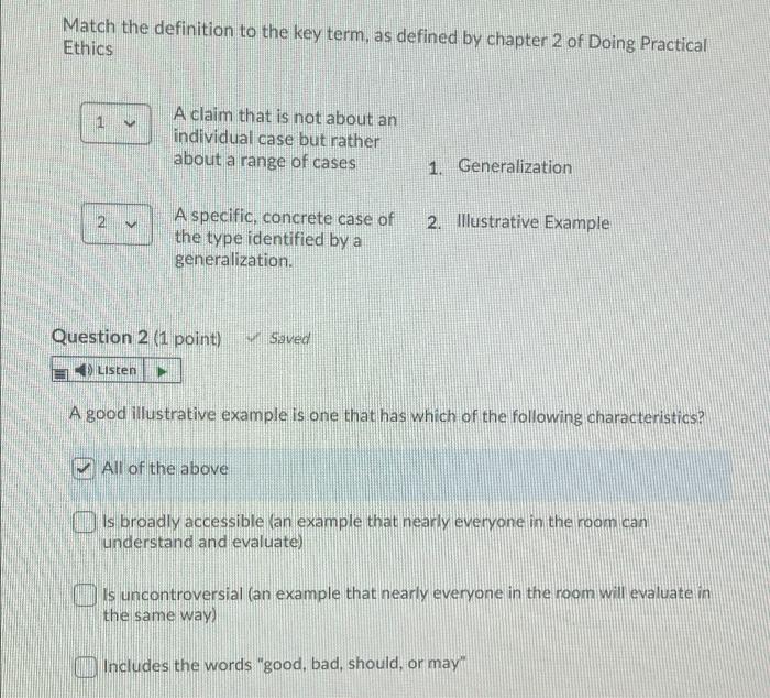 Match the definition to the key term, as defined