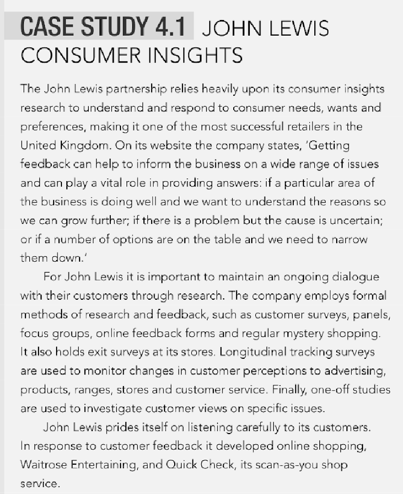 Suggest some one-off studies that John Lewis