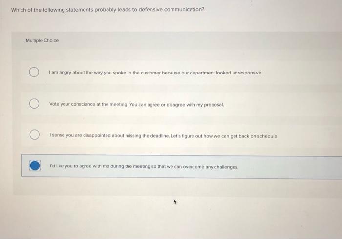 Which of the following statements probably leads