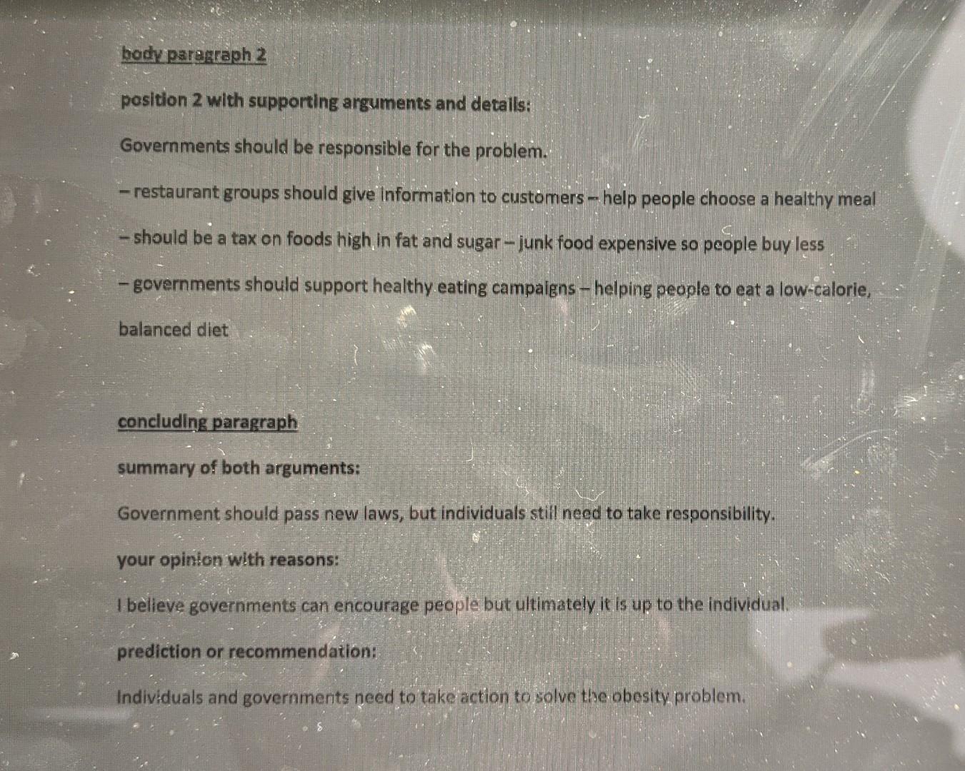 Plan Introductory paragraph background