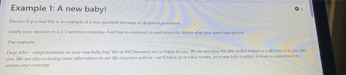 introduction to professionalism Example 1: A new