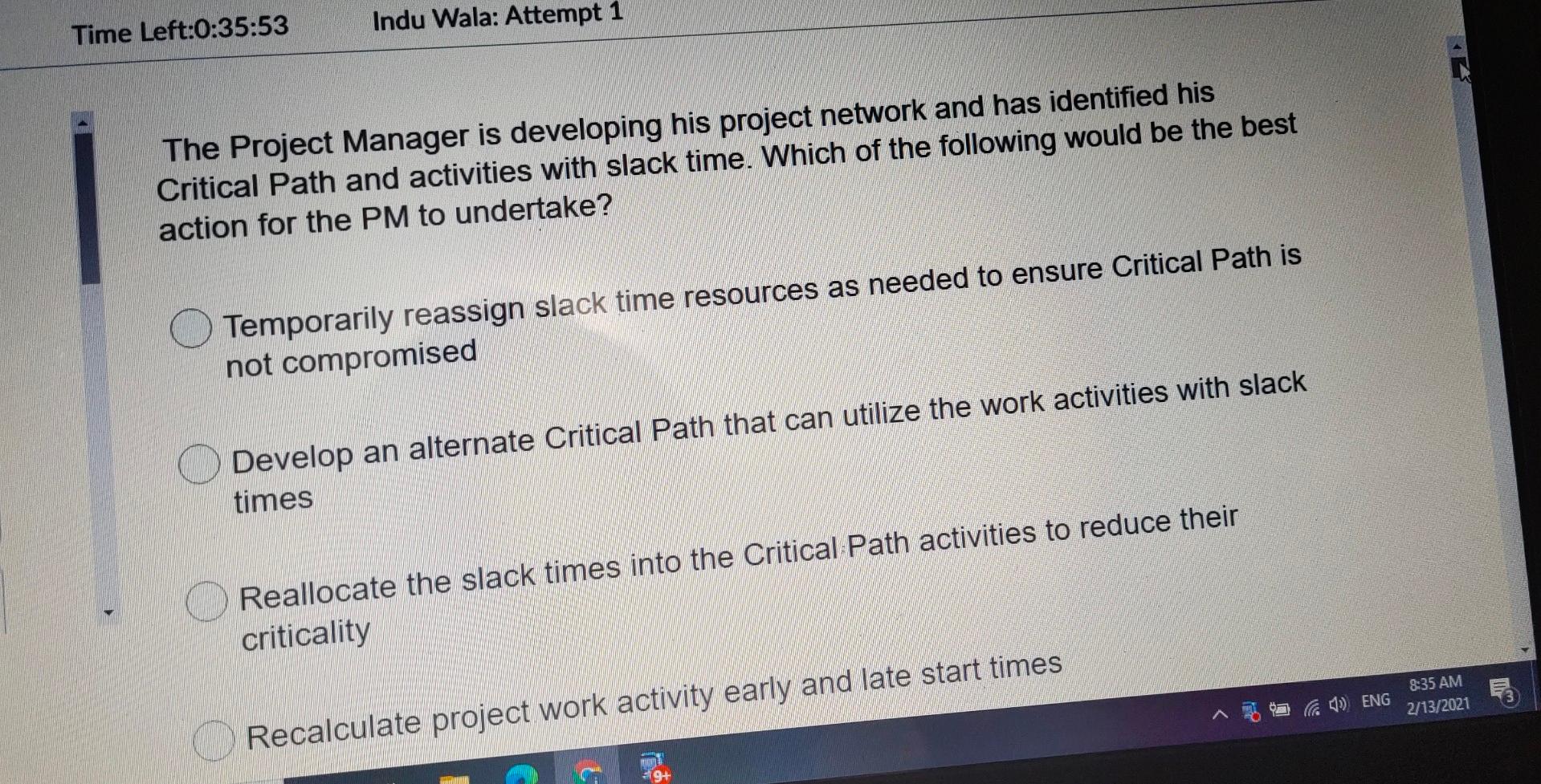 The Project Manager is developing his project