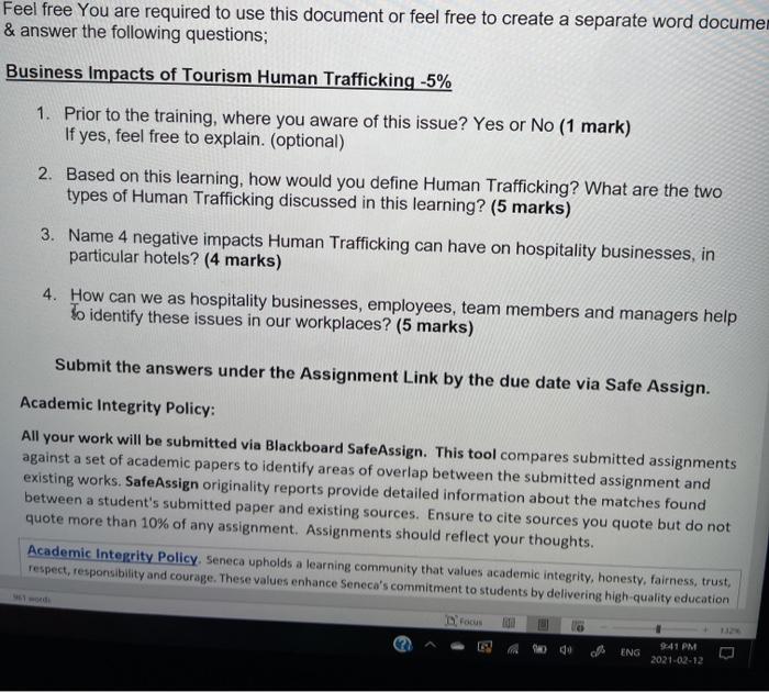 Feel free You are required to use this document