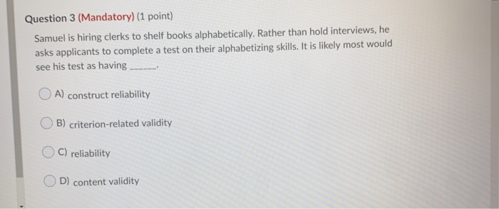 Question 1 (Mandatory) (1 point) Acme Global