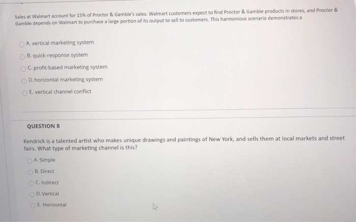 Sales at Walmart account for 15% of Proctor &