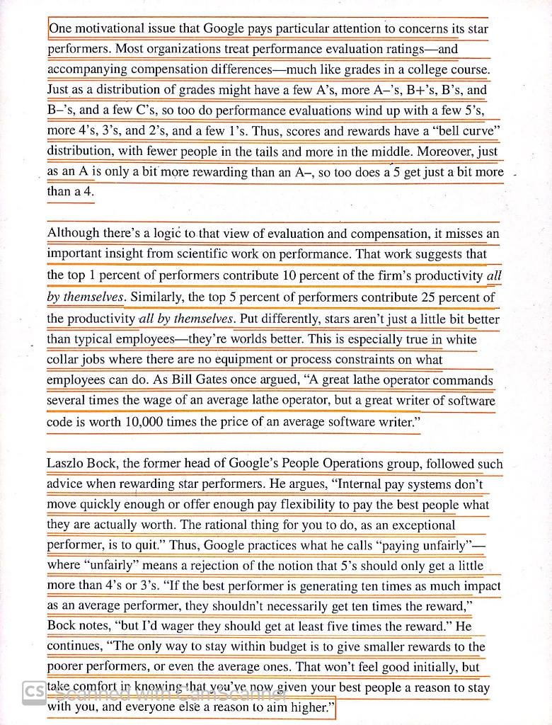 THE CASE STUDY THE Q One motivational issue that