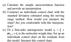 Please do in Excel WITHOUT using Minitab. 10.16.