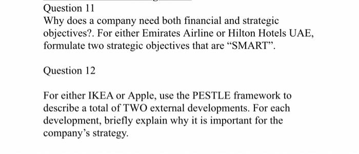 please answer both 11 and 12 Question 11 Why does