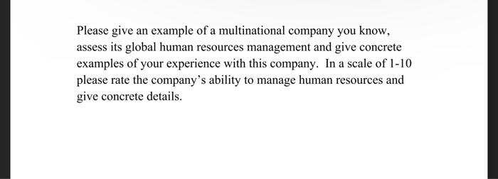 Course is Intro to Human Resources. Can you