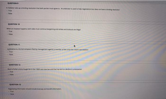 QUESTIONS A mediator sets up a binding resolution