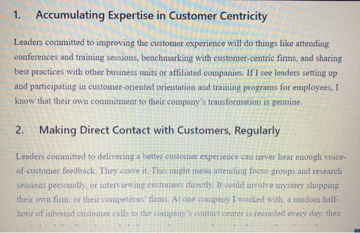 1. while learning 'buliding customer loyalty',