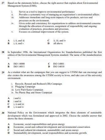 27 Based on the statements below.choose the right