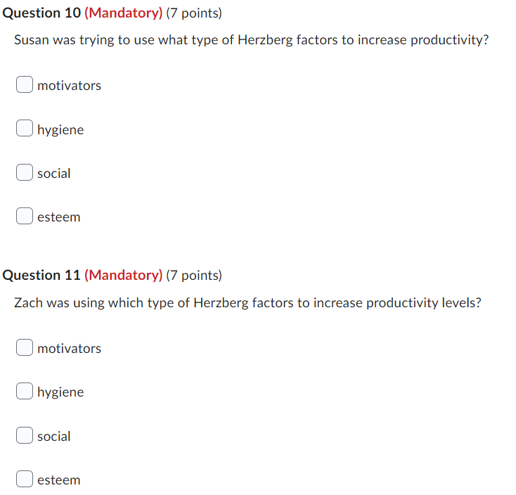 Question 9 (Mandatory) (7 points) Chapter 11