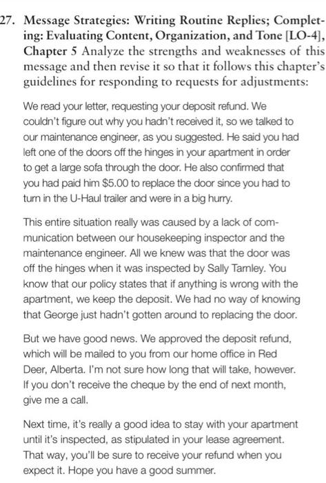 27. Message Strategies: Writing Routine Replies;