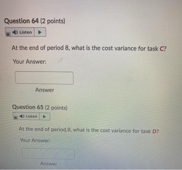 help please Given the project baseline