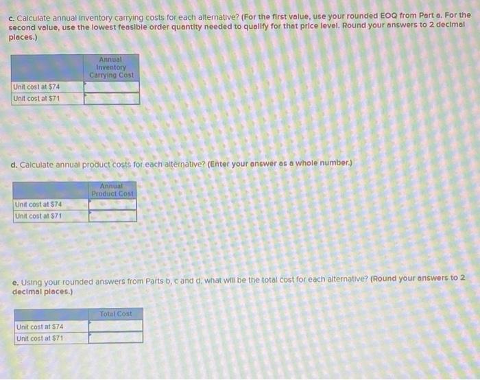 Problem 7-9 (Algo) Ergonomics Inc. sells