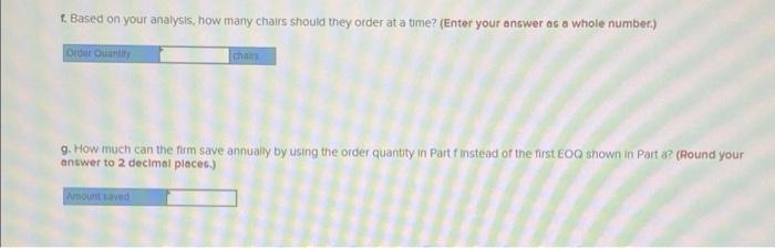 Problem 7-9 (Algo) Ergonomics Inc. sells