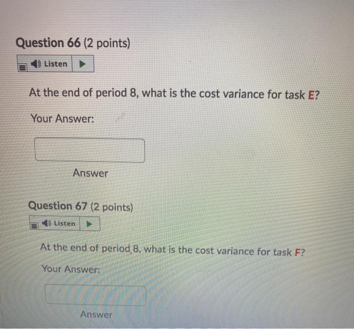 help please Given the project baseline