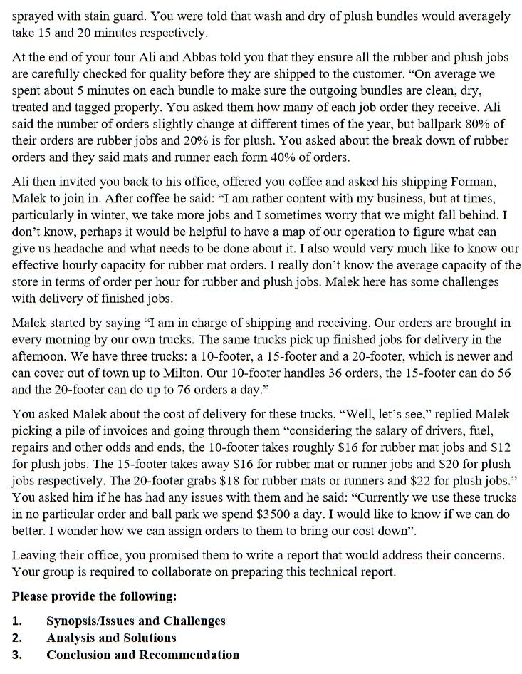 Please provide the following: 1. Synopsis/Issues