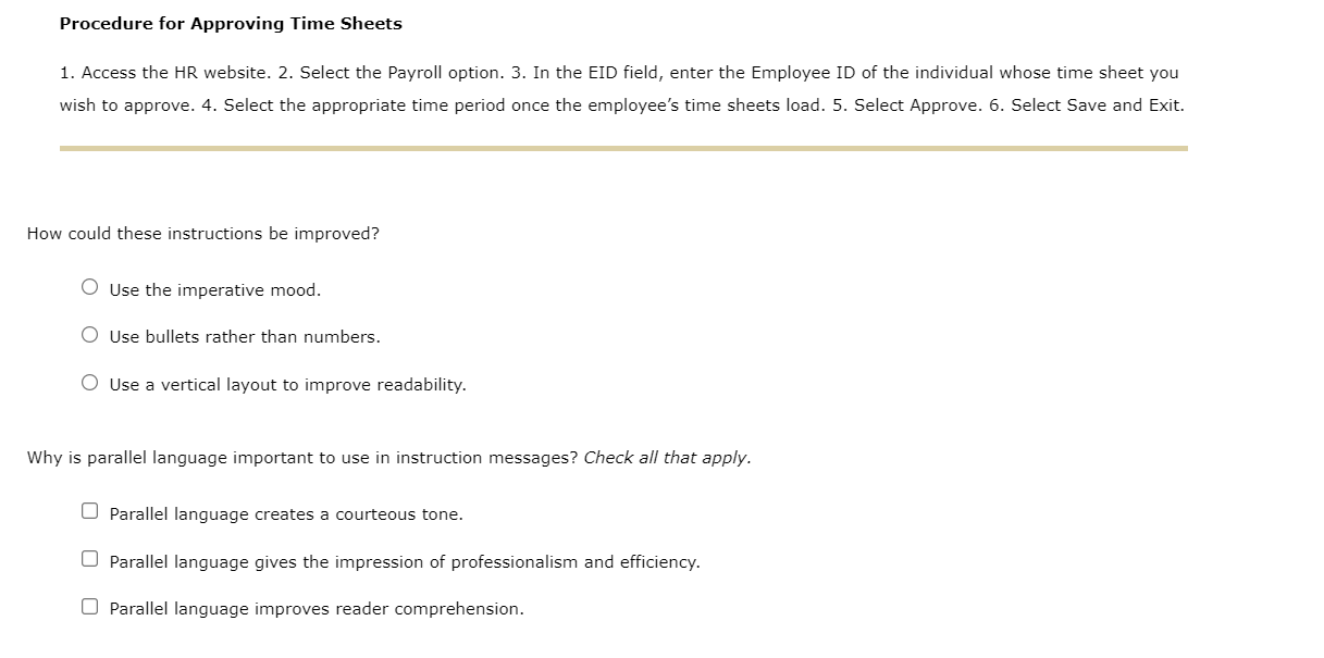 Procedure for Approving Time Sheets 1. Access the