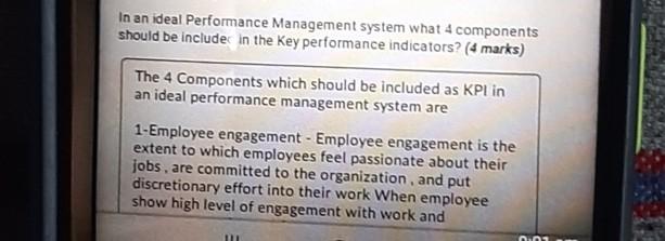 In an ideal Performance Management system what 4