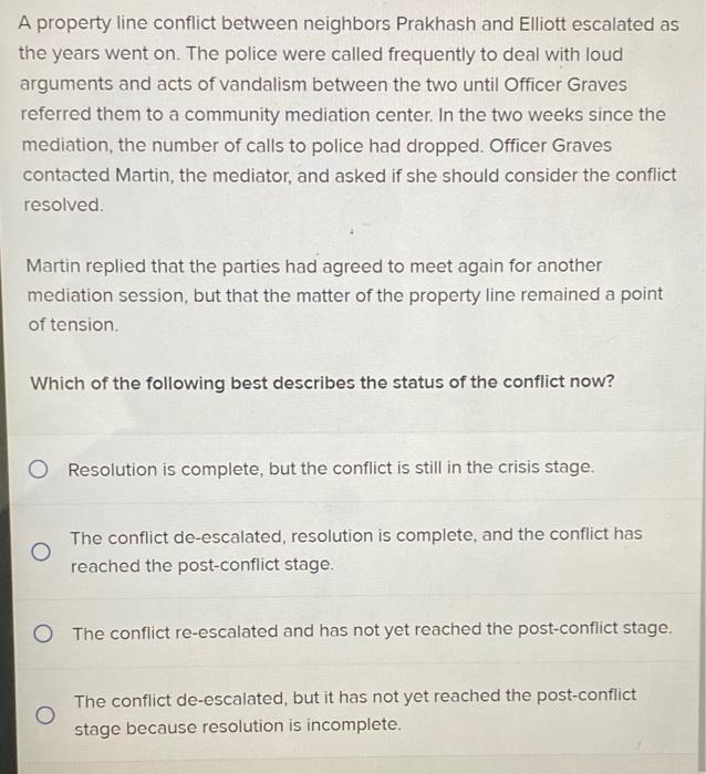 A property line conflict between neighbors