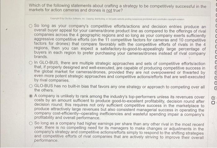 Which of the following statements about crafting