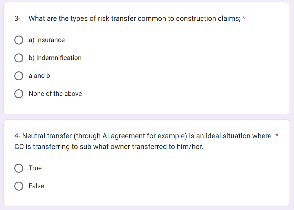 1- Risk transfer is shifting the risk of loss for