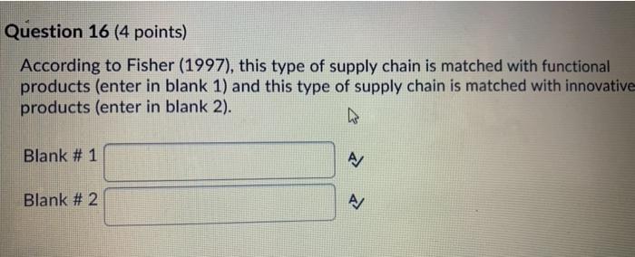 Question 16 (4 points) According to Fisher