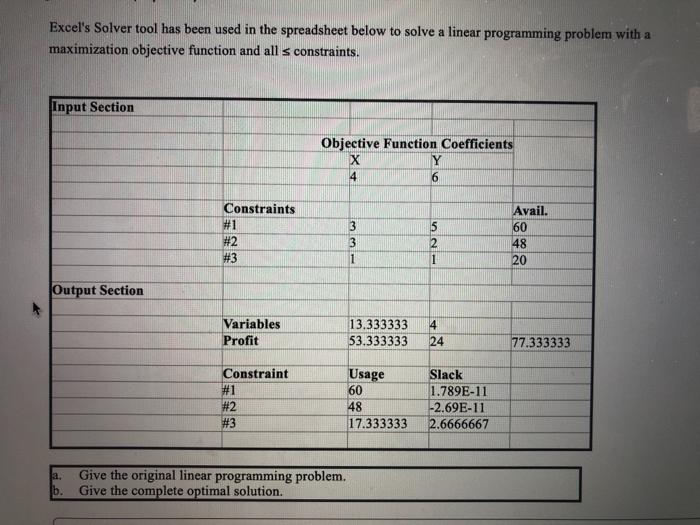 Excel's Solver tool has been used in the