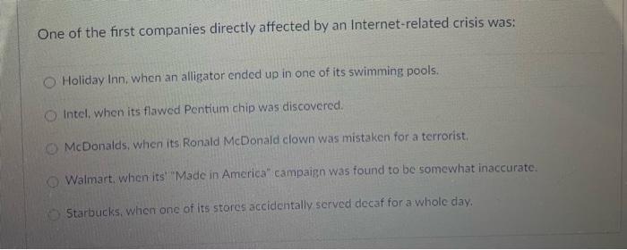 One of the first companies directly affected by