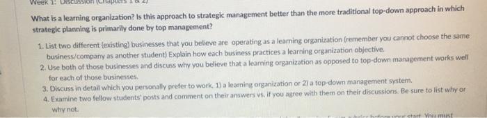 Week 1: What is a learning organization? Is this