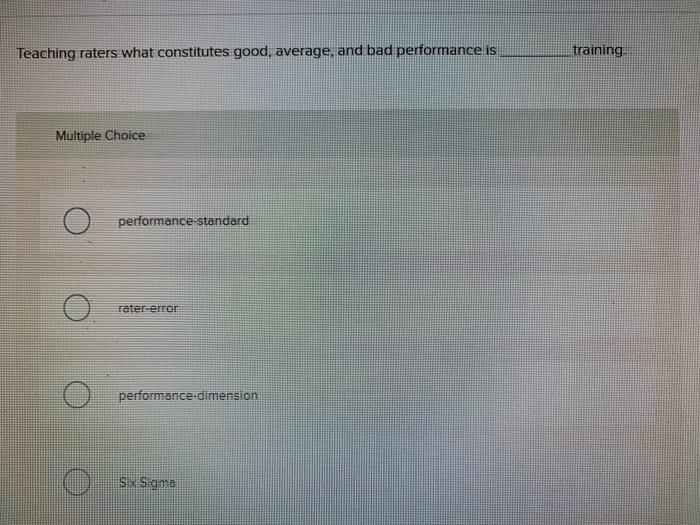 Teaching raters what constitutes good, average,