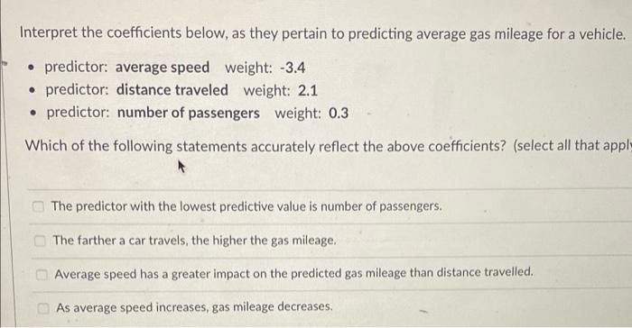 Interpret the coefficients below, as they pertain