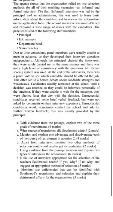 Section A is a case study for 30 Marks. Read it